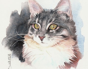 Peinture Chat Etsy
