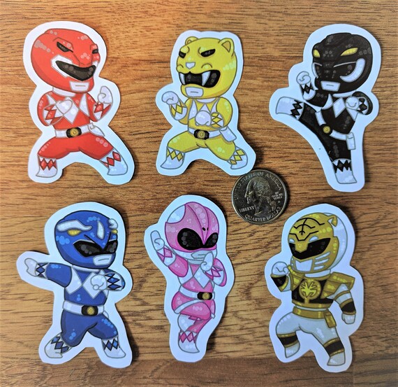 Power Rangers Yellow Trini Saber Tooth Tiger Vinyl Decal CUSTOM