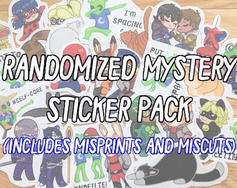 Randomized Mystery Sticker Pack (8 Stickers) INCLUDES MISPRINTS & ERRORS