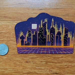 Synth City Nights - Magnet Art