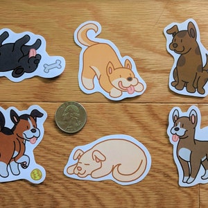CLEARANCE - Good Puppers! Sticker Set Original Puppy Dog Art Pack of 6
