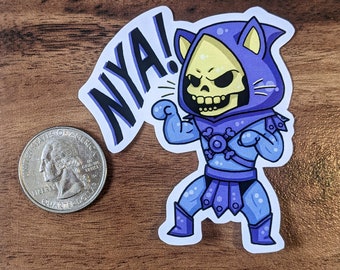 NYA! Skeletor Chibi Vinyl Sticker 2&quot; x 3.5&quot; He-Man Masters of the Universe