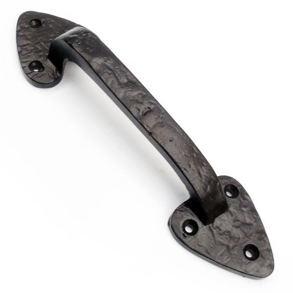 Jones & Grey Vintage Antique Style Black Hammered Cast Iron Metal Door Cupboard Pull Handle