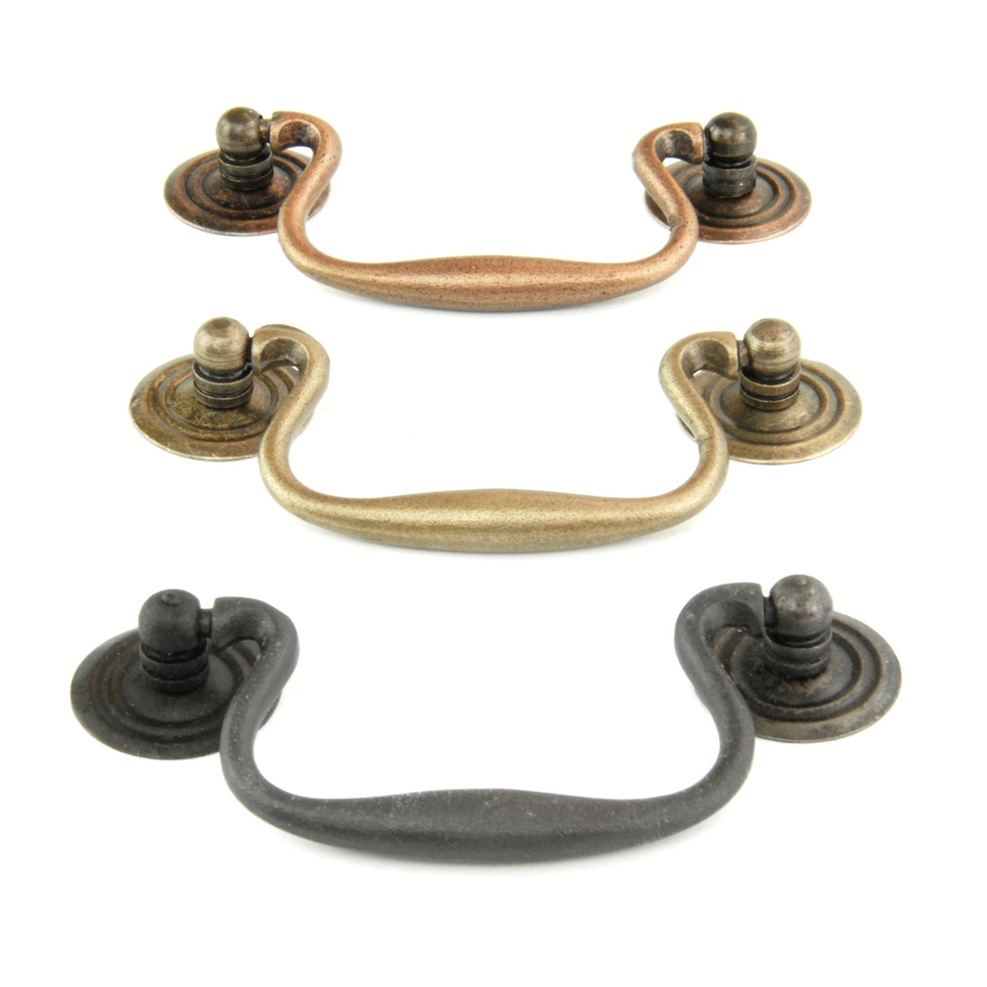 Heavy Solid Brass Georgian Style Drawer Pull Handles – 7 Inch / 175mm, Ironmongery World