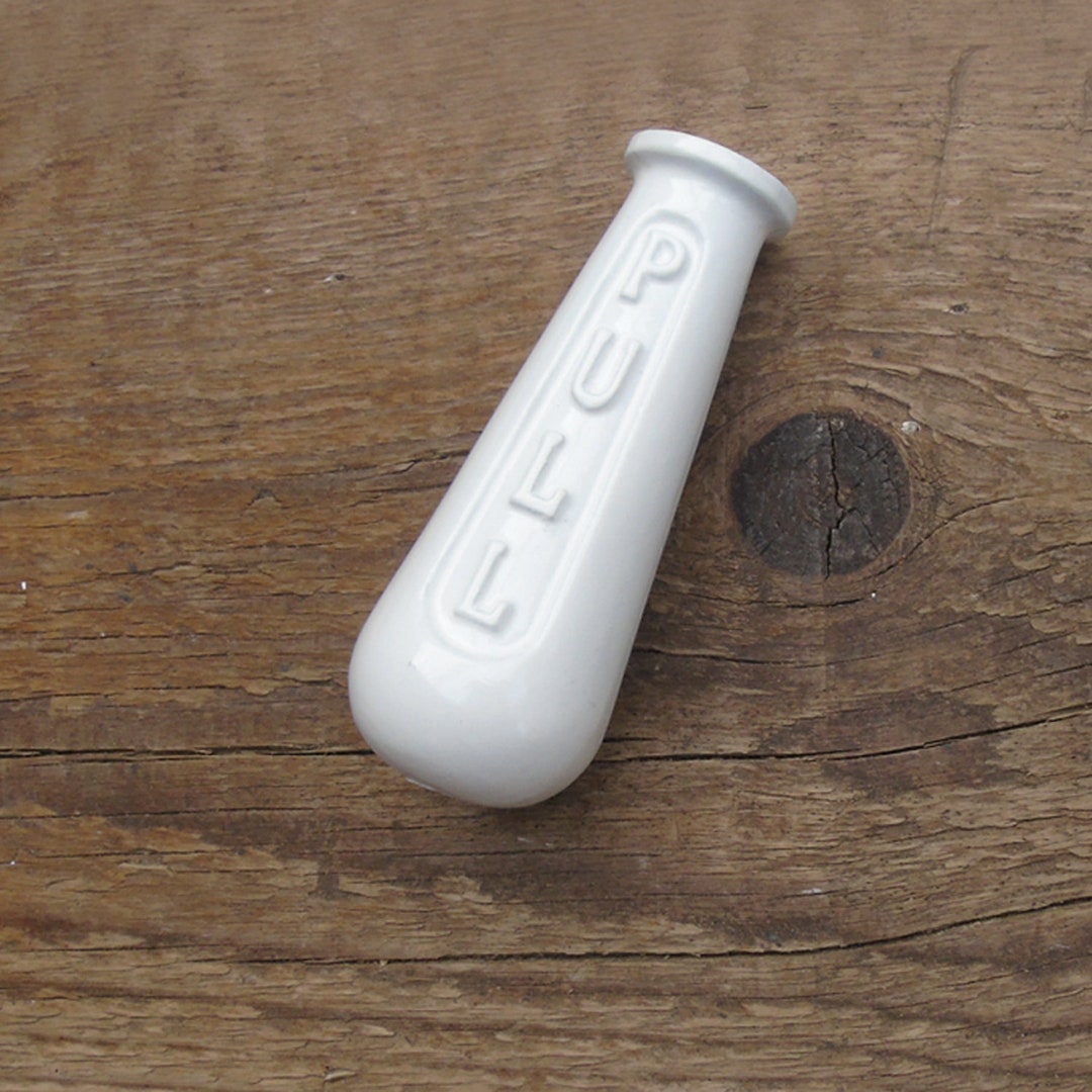 Vintage Style Cast Metal Bathroom Light Switch Pull White Etsy UK