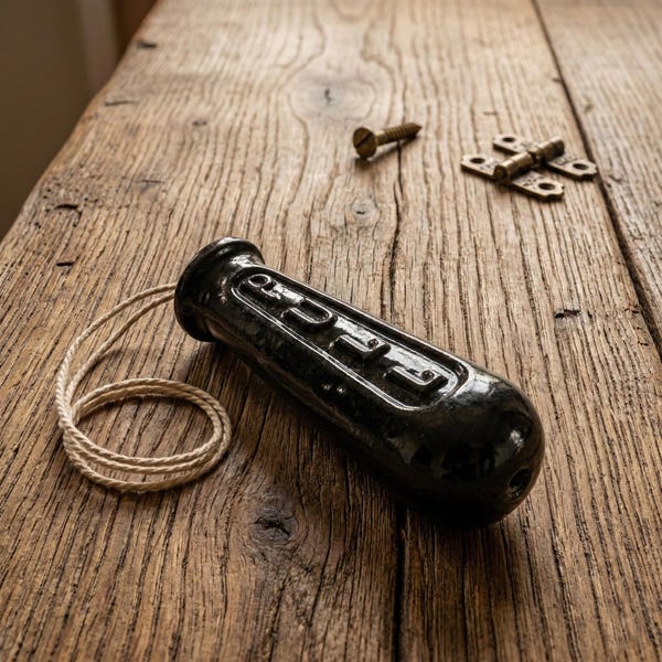 Interruptor de luz de baño de metal fundido estilo vintage negro