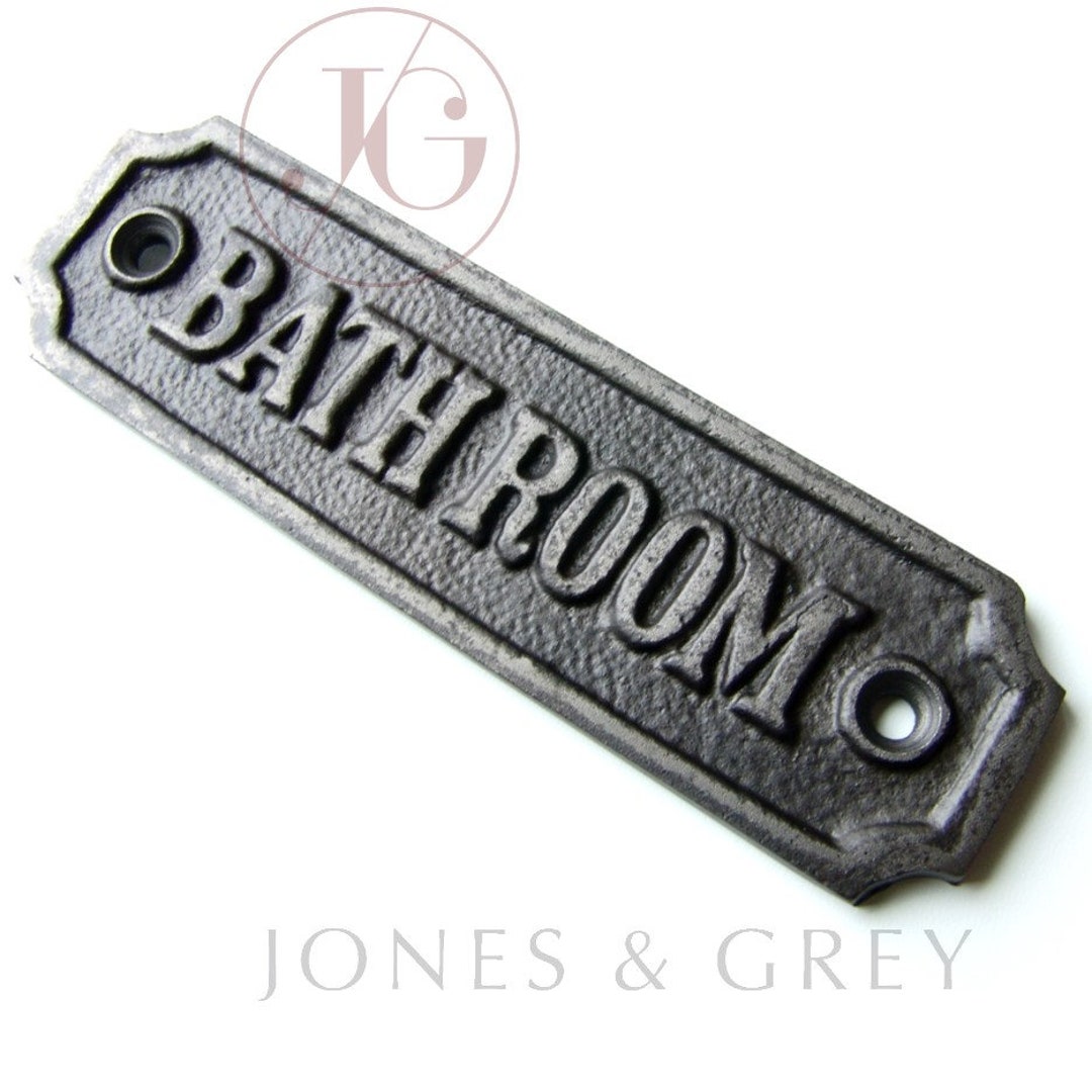 BATHROOM Vintage Period Old Fashioned Retro Style Cast Metal Wall Door ...