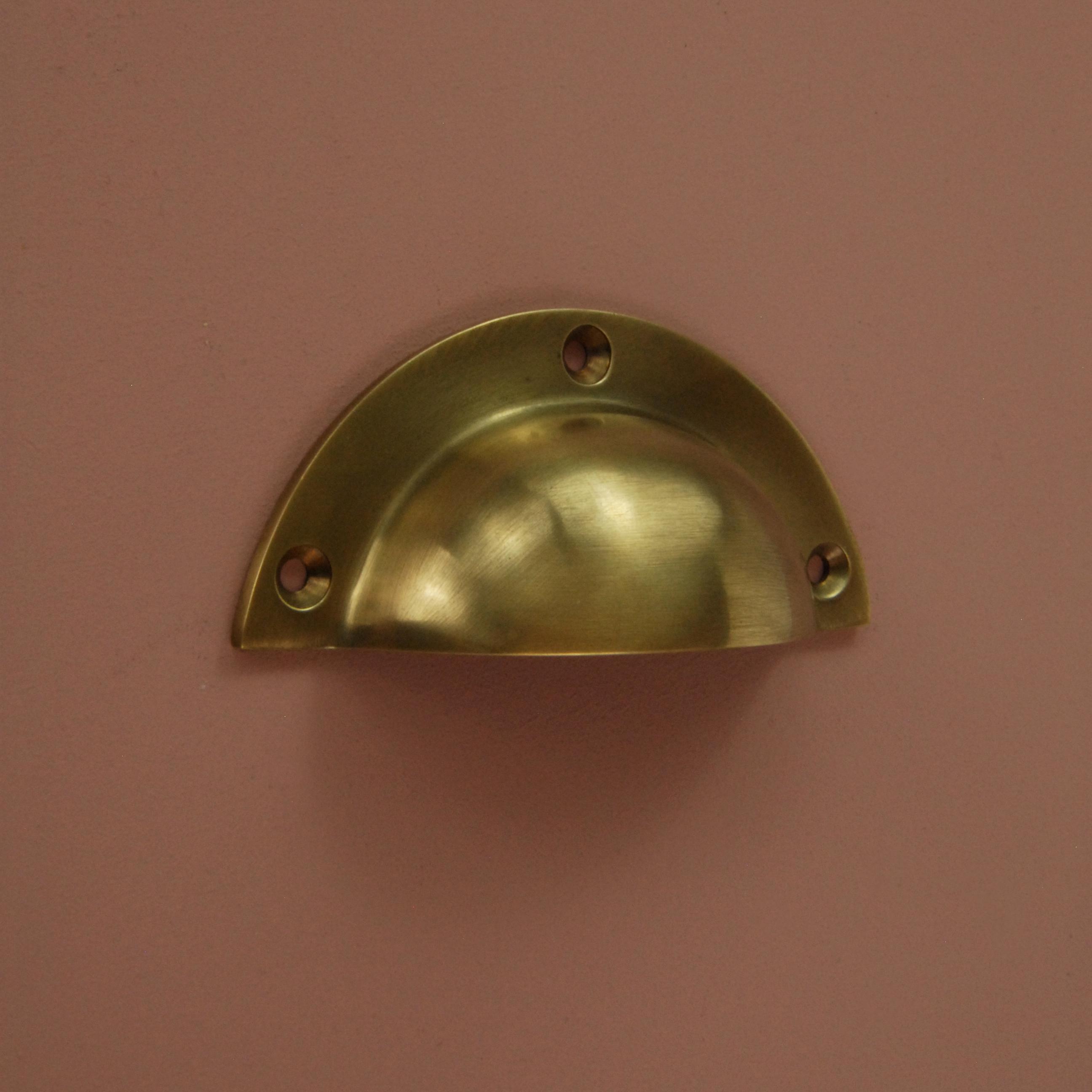 Aged Unlacquered Solid Brass Cabinet Knobs Kitchen Drawer Door Bow D ...