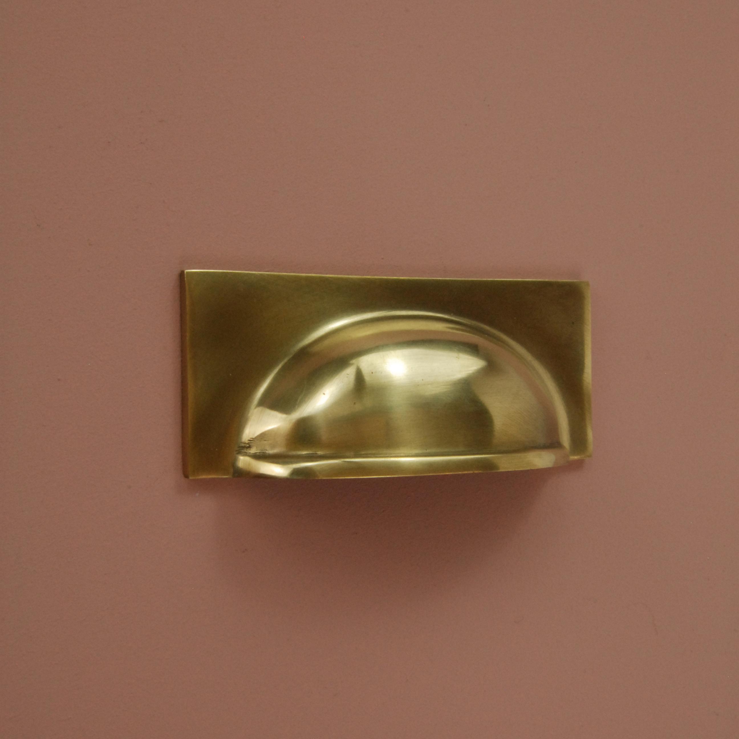 Aged Unlacquered Solid Brass Cabinet Knobs Kitchen Drawer Door Bow D ...