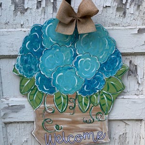 Hydrangea Door Hanger (can be personalized)