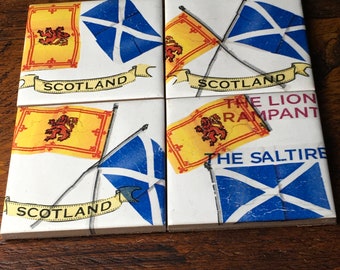 Handmade Scottish ceramic coasters