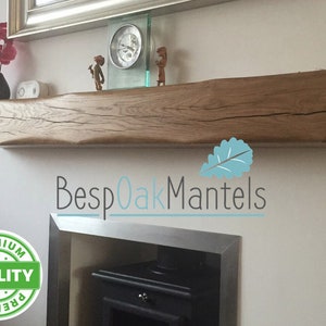 15cmx 15cm Cottage Style Chunky Fireplace Mantel-Handmade Solid Oak Wood Mantel. Floating Mantel-High Quality, Strong Brackets Provided