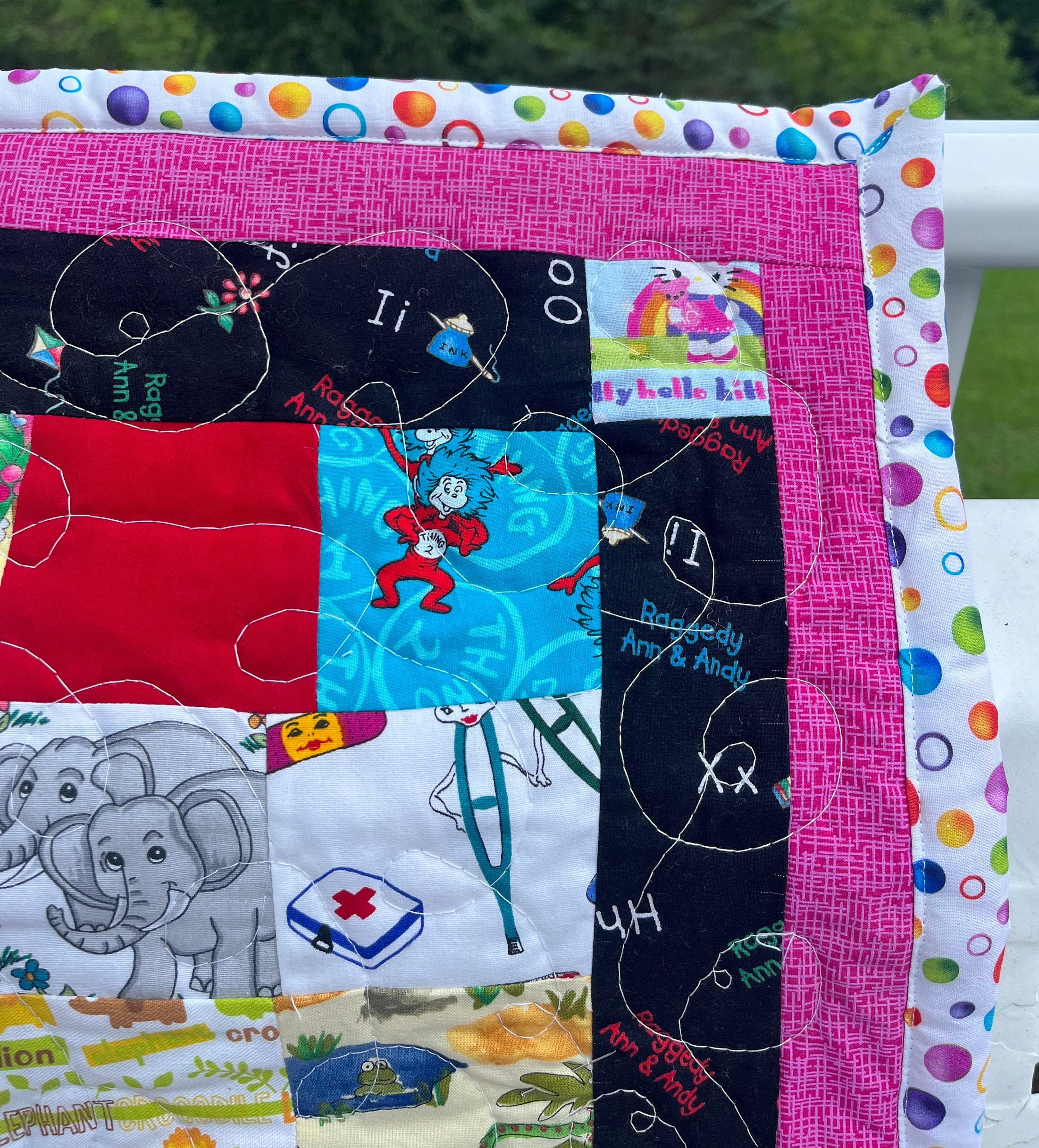 Handmade Scrappy Child’s Quilt 39 Inches by 33 - Etsy