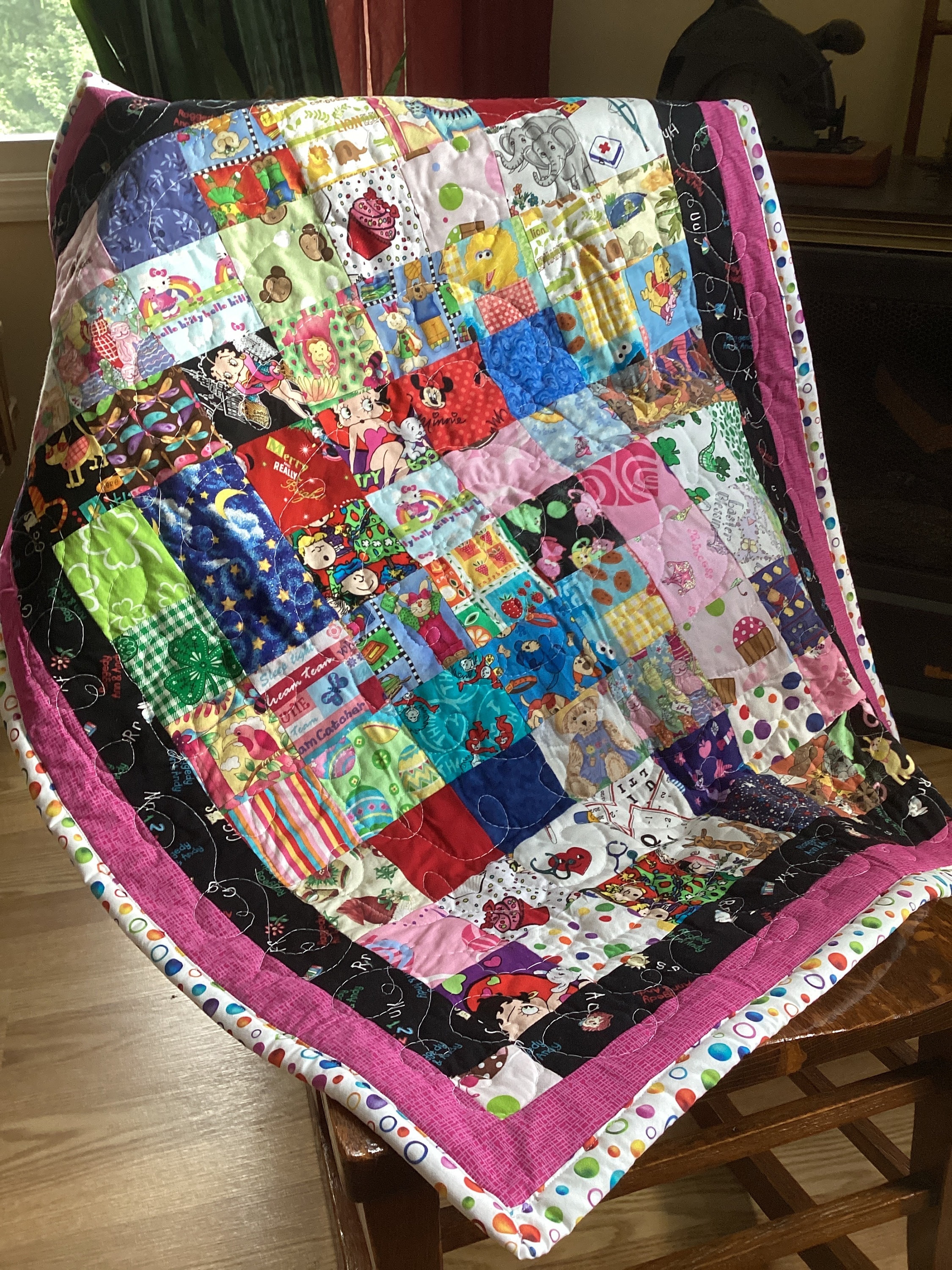 Handmade Scrappy Child’s Quilt 39 Inches by 33 - Etsy