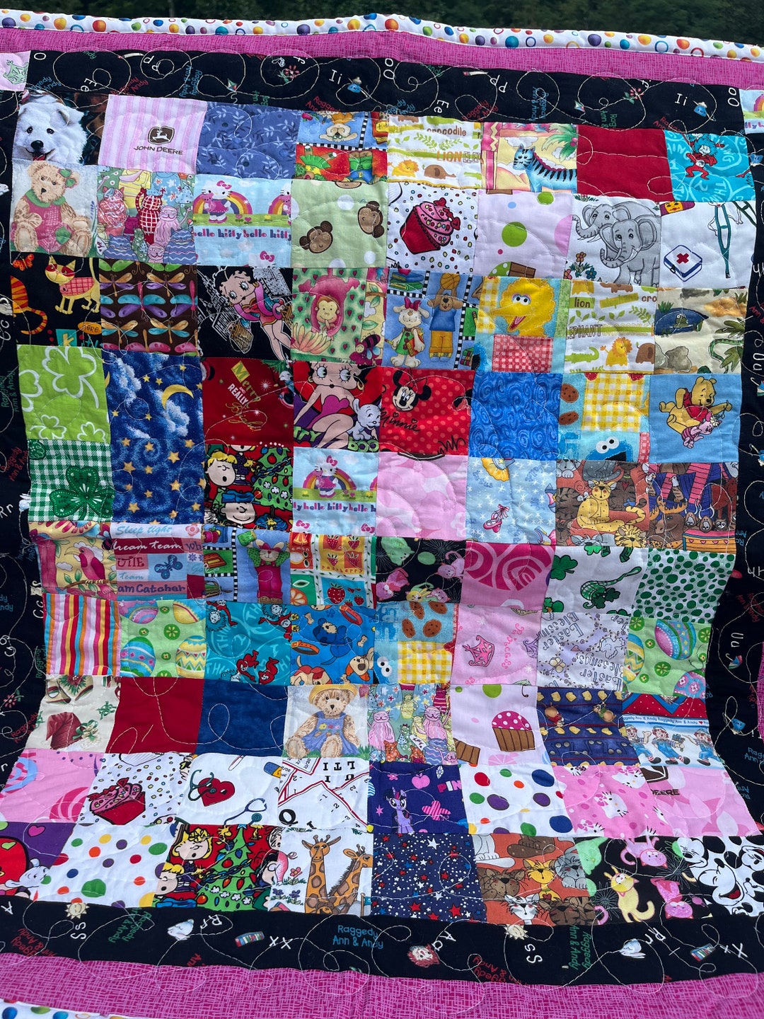 Handmade Scrappy Child’s Quilt 39 Inches by 33 - Etsy