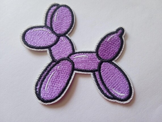 embroidered patch embroidered iron-on badge balloon dog