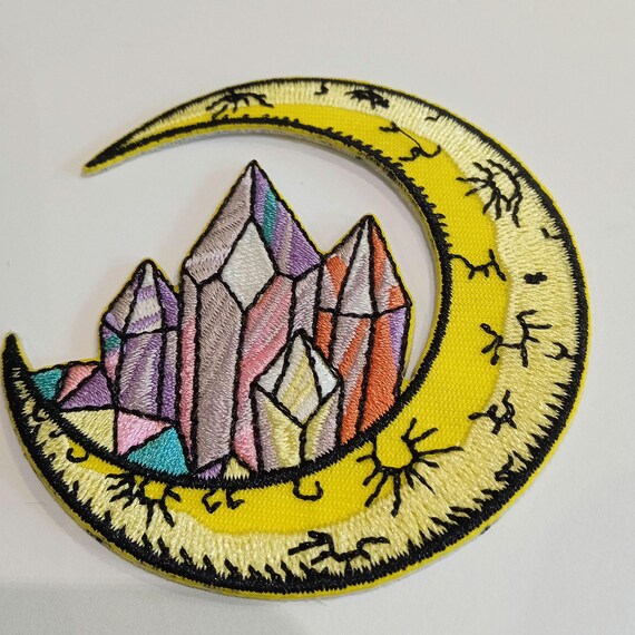 magic moon embroidered iron-on patch