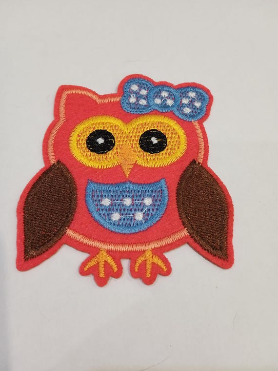owl iron-on patch