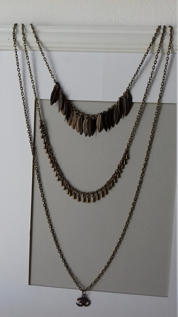 Triple row necklace necklace for women