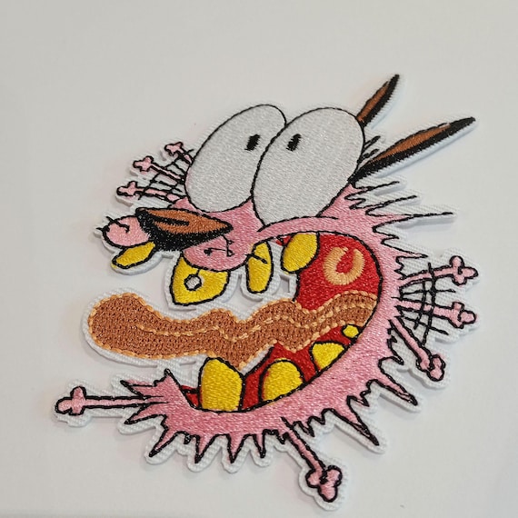 embroidered iron-on patch mad dog