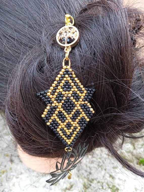 Japanese lotus flower hairpin