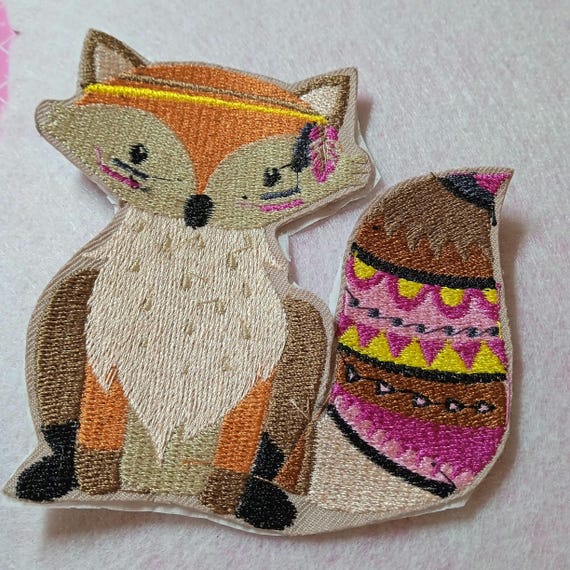 Fox iron-on badge iron-on patch to sew or stick