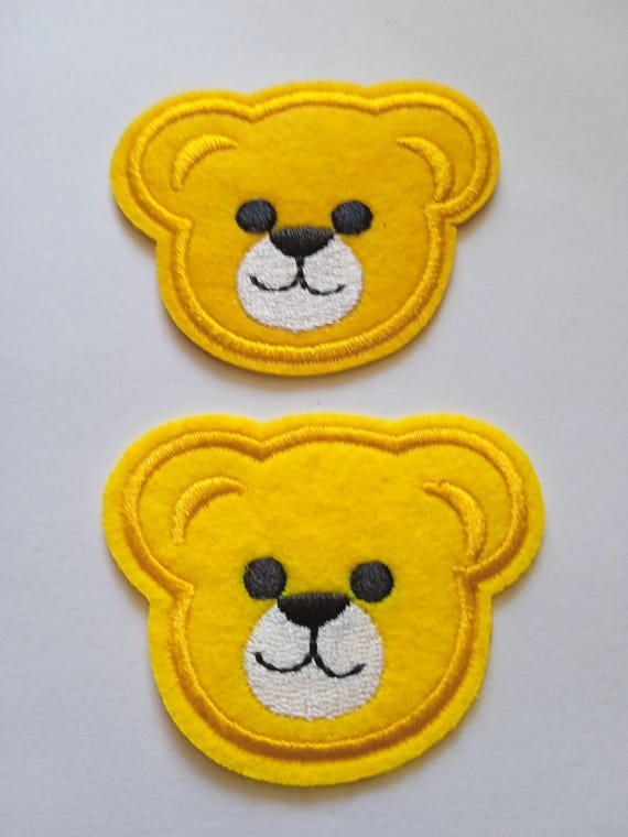 iron-on embroidered teddy bear patch