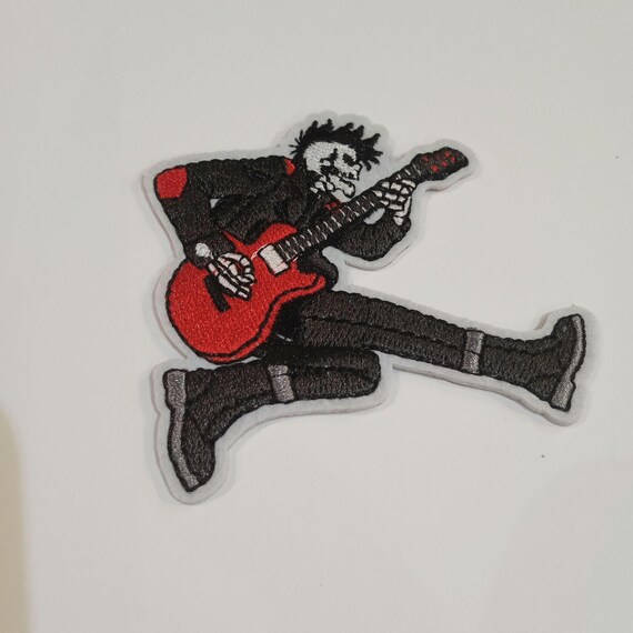 Raging Skeleton Embroidered Patch