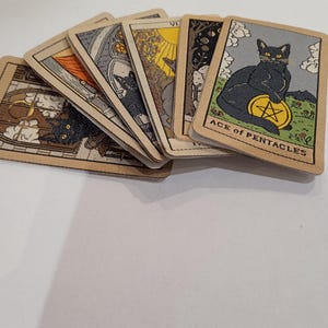 patch chat écusson brodé carte tarot la nouvelle lune thermocollant