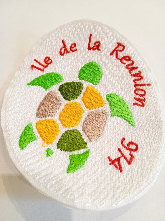 Turtle 974 embroidered patch embroidered badge