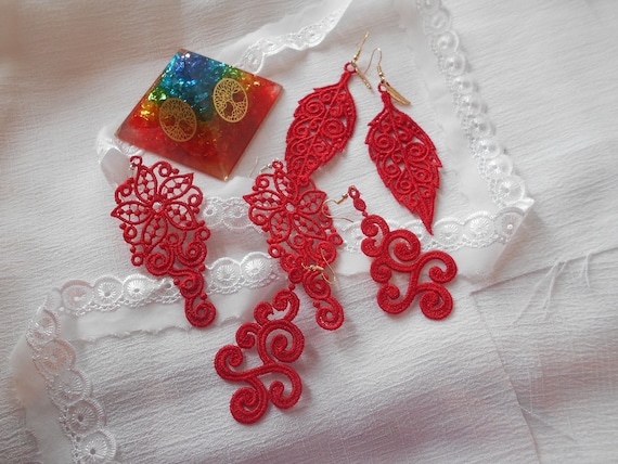 FSL lace earrings