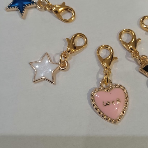 stitch marker rings random pattern set of 9