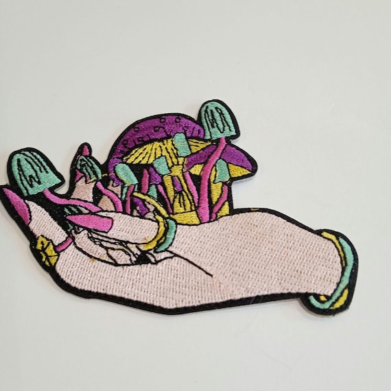 magic hand embroidered iron-on patch