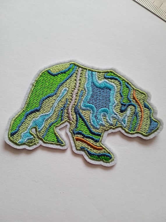 polar bear global warming embroidered iron-on patch