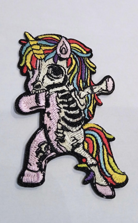 embroidered patch rainbow unicorn embroidered badge