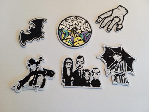 embroidered iron-on patch set of 6. The famous family