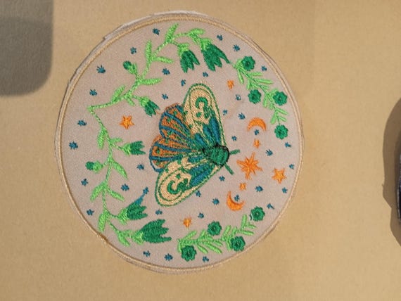 celestial butterfly embroidered patch embroidered badge