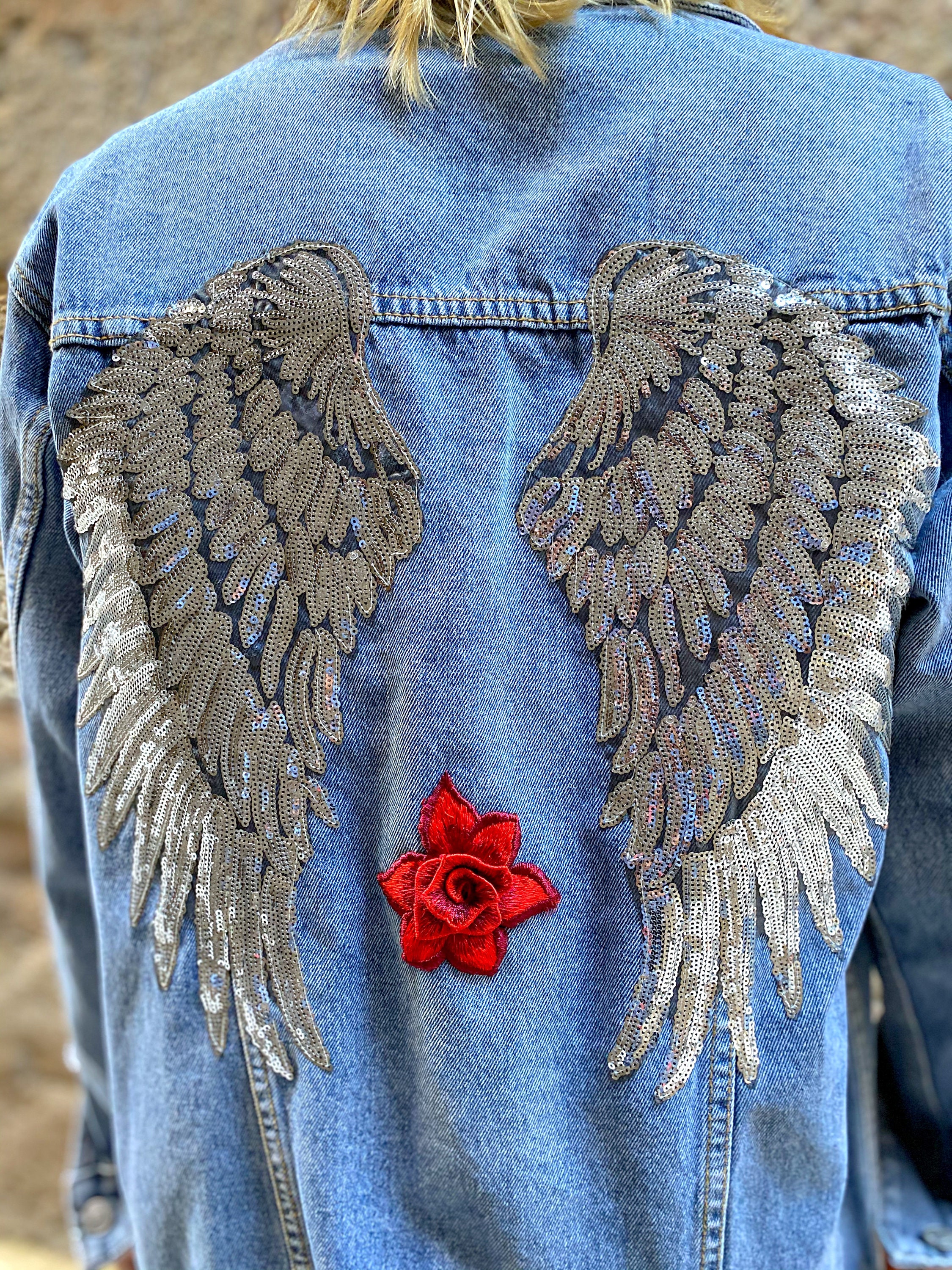 Sequin angel deals wing jacket