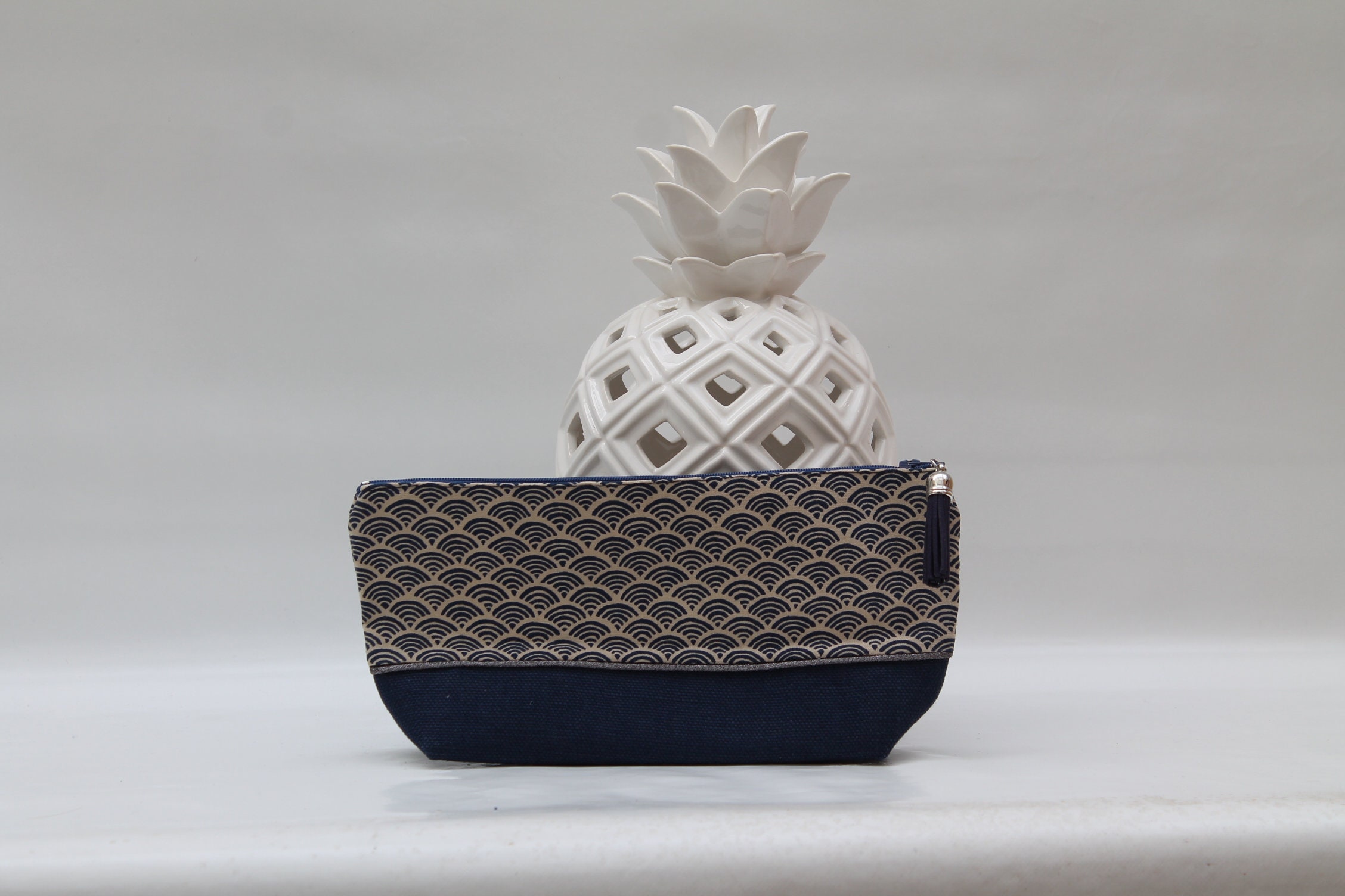 Trousse Bleu Marine Origami