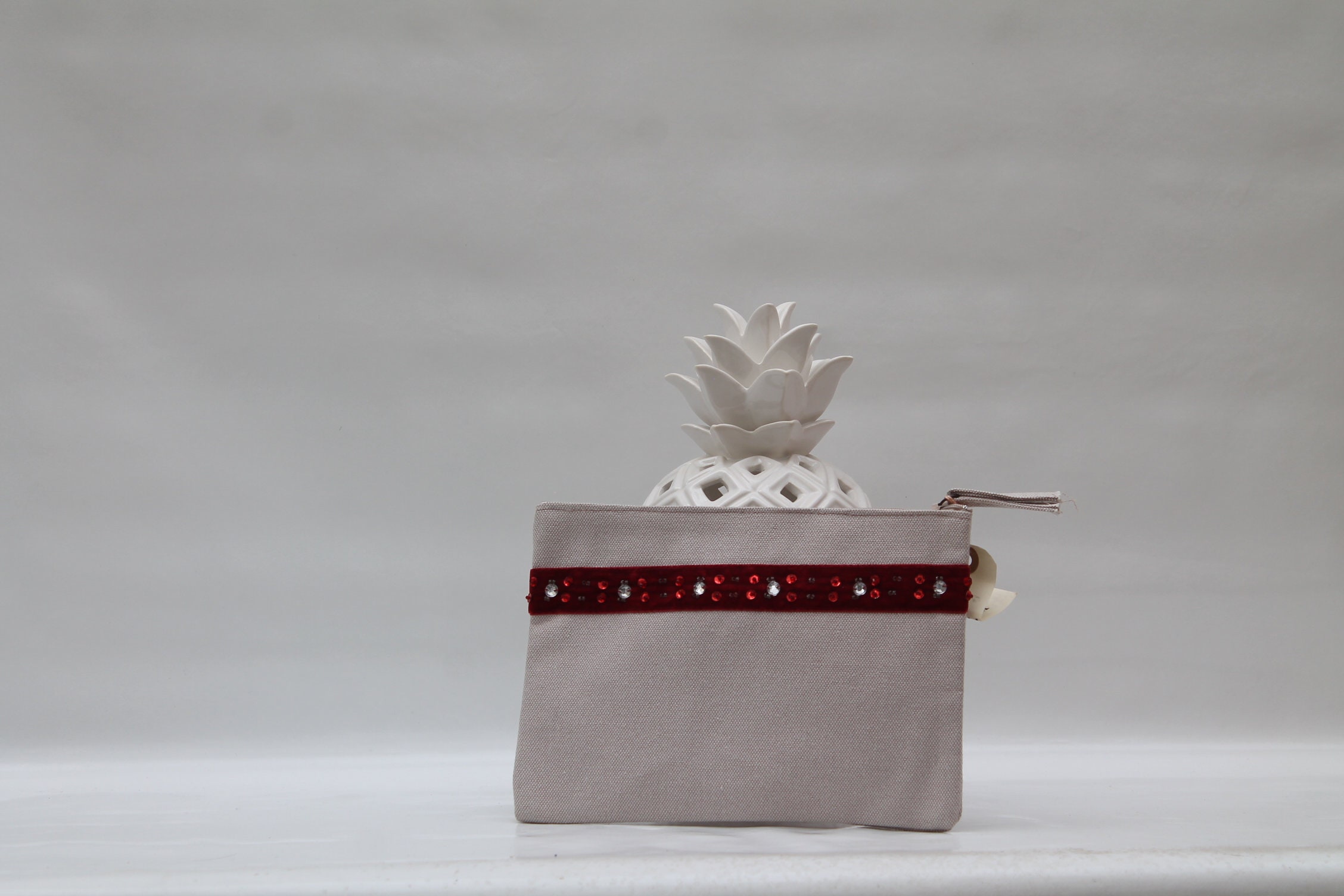 Trousse Plate Beigne à Sequins