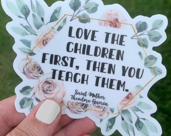 Home Scuola Mom Sticker, Catholic Sticker, Religious Teacher Sticker, Christian Sticker, Catholic Christian Sticker, Saint Sticker