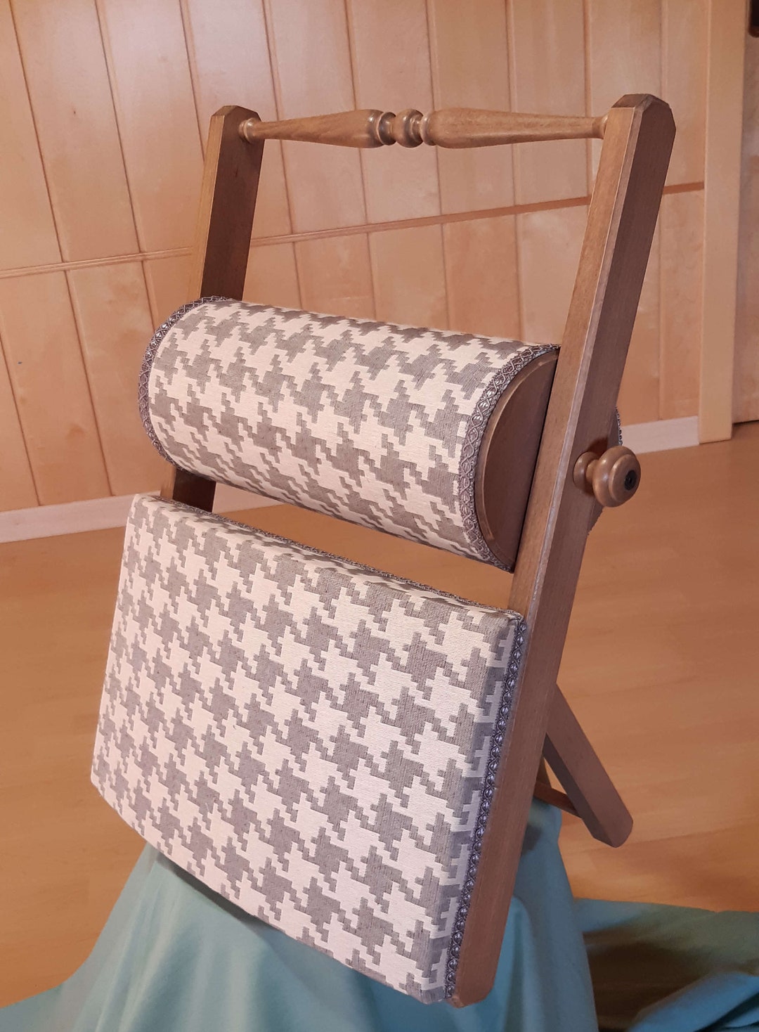 Bobbin Lace Making Pillow Boxfoldinghoundstooth Print Etsy