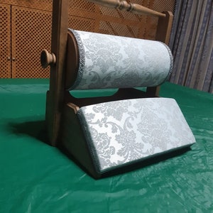 Caja de almohada para hacer encaje de bolillos - Flores grises - Con asa