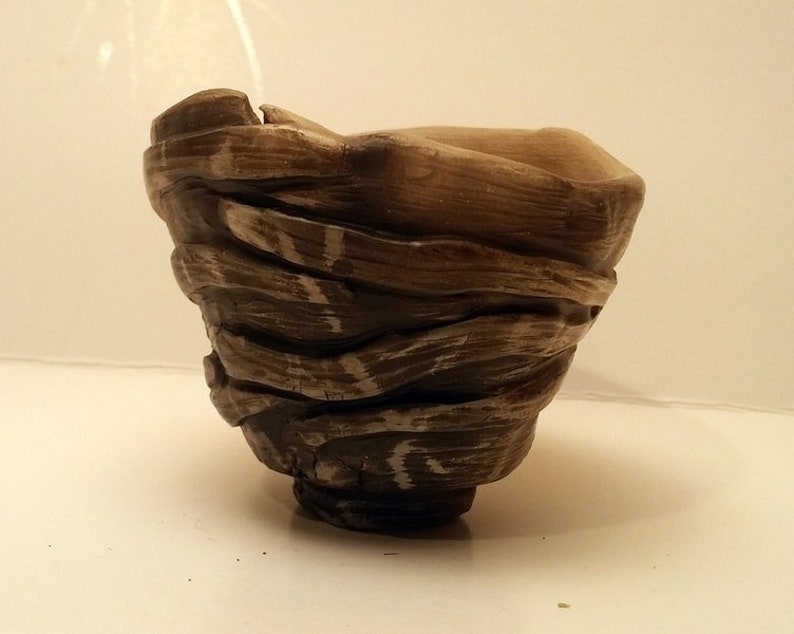 Raku pottery signed sigilea Earth tea bowl signed ceramic raku tea bowl
