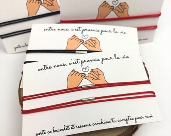 Pulsera fin cordon "Inséparables" à partager