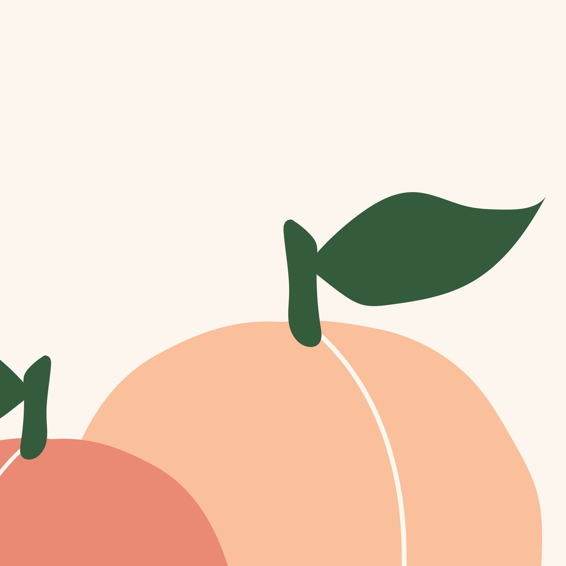 Peaches Minimalist Printable Wall Art, Instant Download - Etsy