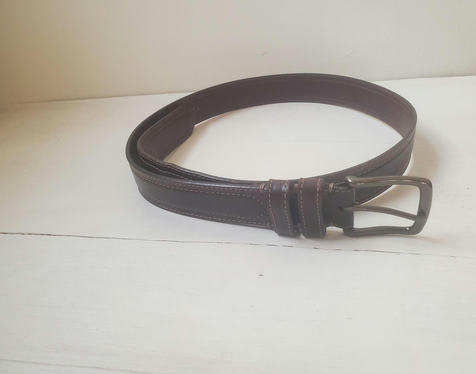 Orvis Bridle Belt 36 USA Made Leather Dark Brown 34HR  display picture 2