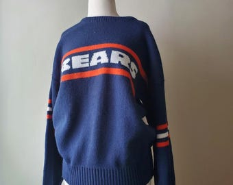 80s Cliff Engle Chicago Bears Sweater Crew Neck medium pro line usa