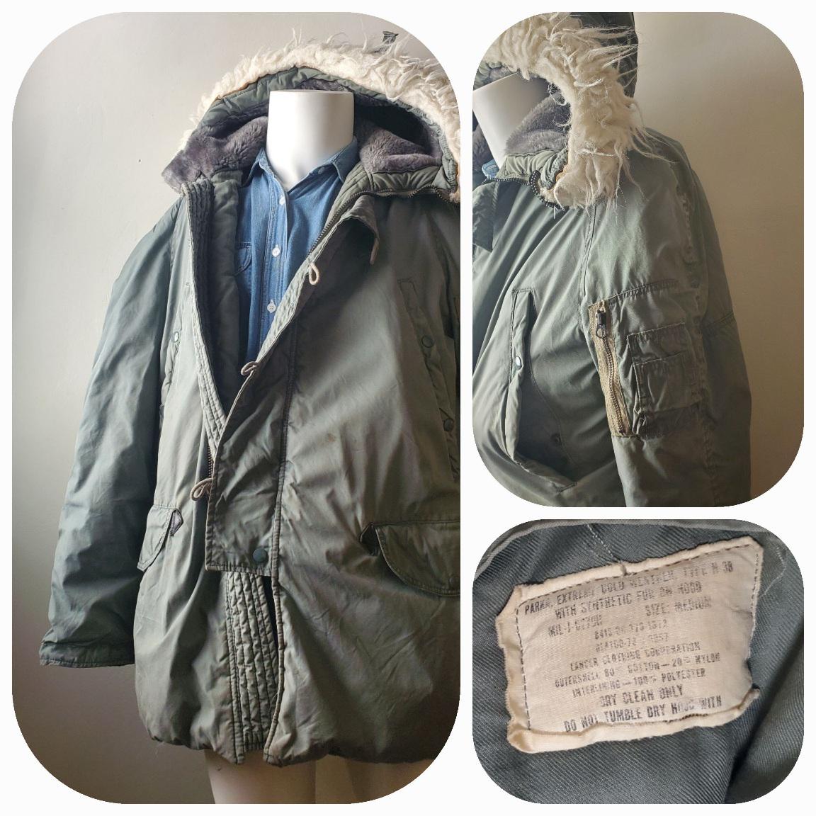 70s USAF Parka American Air Force Cold Weather Jacket Hooded