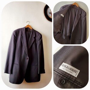 90s Giorgio Armani Le Collezioni Suit Wool Made in Italy 44 Long